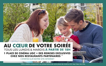 Offre cinéma + restaurant